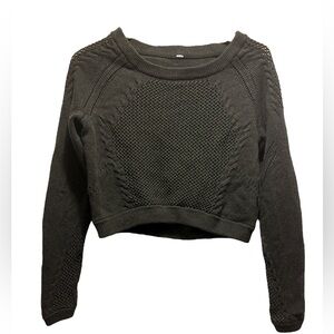 Lululemon dark grey Knit Cropped Sweater